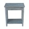 International Concepts Rectangle Narrow End Table, 22 W, 14 L, 25 in H, Wood, Heather Grey-Antique Washed OT105-2214 - alternate 6